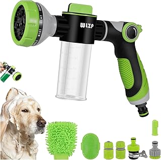 WLZP Schaumwasserpistole,10 Modi zum Einstellen des Wasserflusses,8-teiliges Badewerkzeug für Ha…