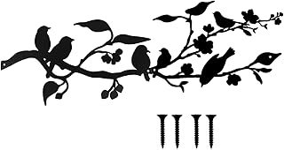 SacJkt Wanddeko Wohnzimmer, Wanddekoration mit Vögeln aus Metall, Wanddekoration Hängende Blät…