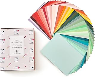MissPompadour großformatige Farbkarten – 93 Musterkarten im DIN A6 Postkartenformat – Set für u…