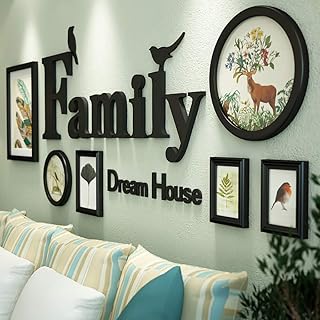 WJNY photo frame Bilderrahmen Set,Rahmen Holz-Fotorahmen-Set, 6-teiliges Fotorahmen-Wandgalerie-S…