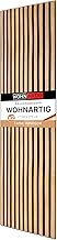 wohnartig® Akustikpaneele 1,485m² – 275cm x 54cm* set – (set = 2 Stück 275cm x 27cm) | Farbe: …