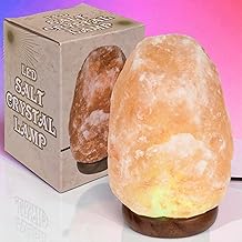 MIJOMA LED Salzkristalllampe – Salzlampe aus der Salt Range (Pakistan), 10×13 cm mit USB-Kabel …