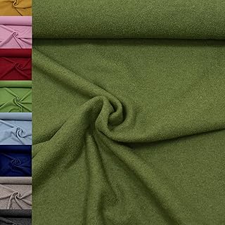 MAGAM-Stoffe Walkloden Wollstoff 100% reine Schurwolle Meterware 50cm (11. Grün)