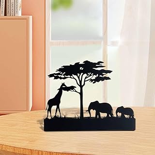 Einzigartiges Design Metall Kerzenständer Silhouetten Elefant und Giraffe Kerzenhalter Wohnkultu…