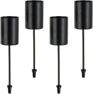 4 Stück Kerzenhalter Adventskranz Schwarz Für Stabkerzen Advent Kerzenständer Stabkerze Stabke…