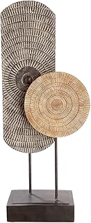 GILDE Poly Skulptur Carve auf Sockel – dekorative Figuren – Deko Wohnzimmer – braun – Höhe 47,5 …